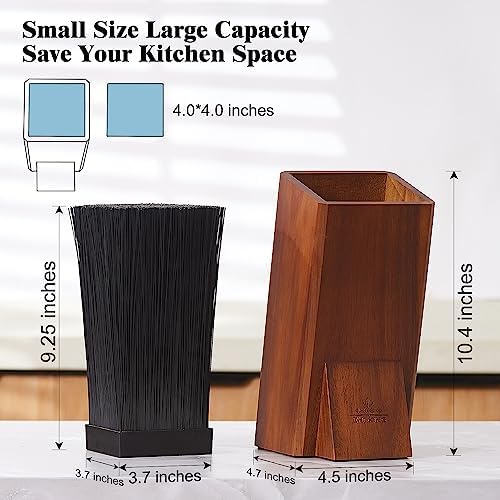 Universal Acacia Wood Knife Block Without Knives