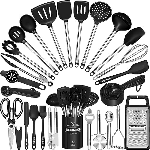 Umite Chef Black Silicone Kitchen Utensil Set