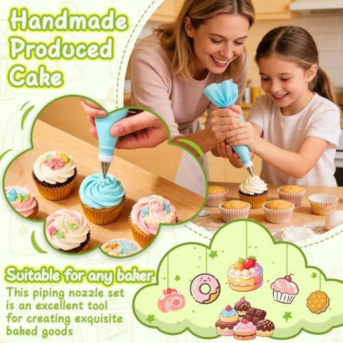 Hendiy Piping Tips, 26 Pieces Stainless Steel Frosting Piping Kit