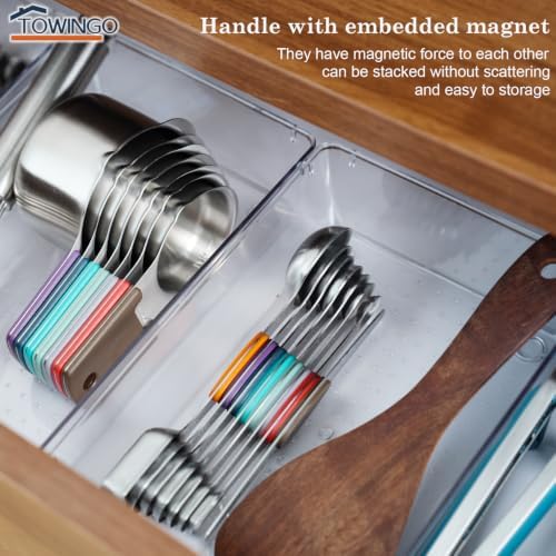 Magnetic Stainless Steel Measuring Spoons Set for Kitchen Cooking