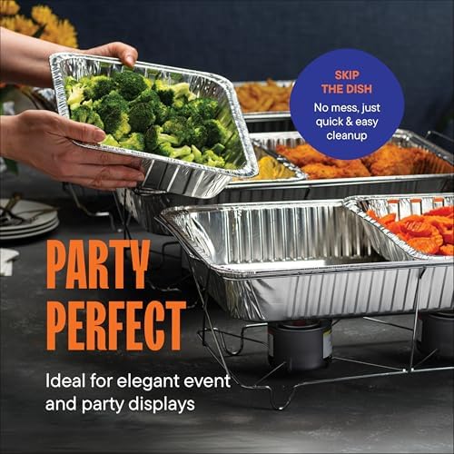 Aluminum Pans 9x13 Disposable Aluminum Foil Pans with Lids [25-Sets]