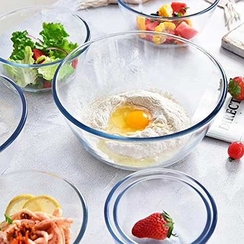 KOMUEE 4 Pack Glass Mixing Bowls Set with Lids