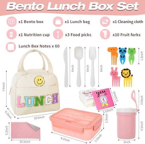 Kolewo4ever 77 Pieces Lunch Box Kit, White