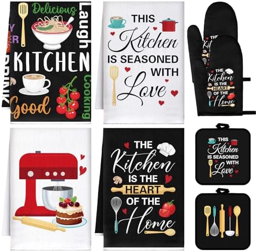 Leinuosen 8 Pcs Kitchen Decor Accessories Set