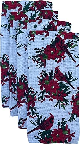 Set of 10, Red Cardinal Bird Holiday Season Christmas Design Tapestry