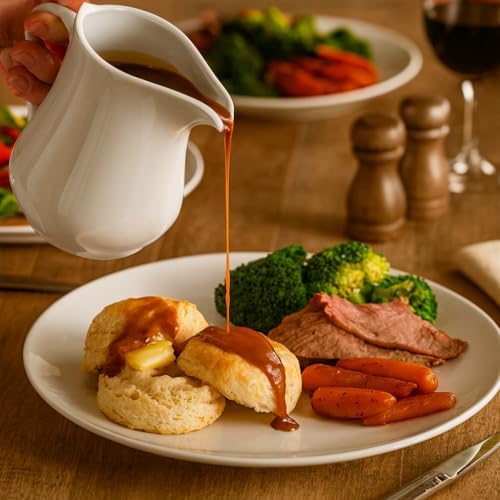 HIC Kitchen Creamer Pitcher With Handle, Fine Porcelain, 8-Ounce