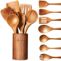 8-Piece Natural Solid Wood Cooking Utensil Set