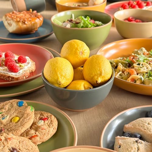 Mora Ceramic Artisan Matte Small Dessert Bowls - 16oz, Set of 6