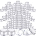 SATINIOR 100 Pcs Plastic Jars with Lids Small Containers Lids Wide