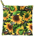 Sunflowers and Song Birds with Green Leaves Leaf Square Hot Pot Pan