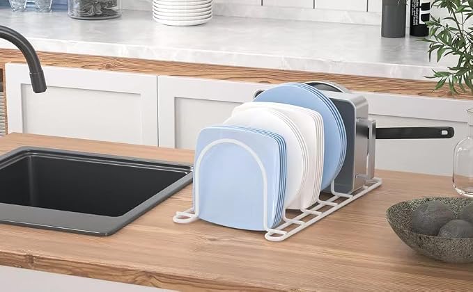 JAQ Plate Rack for Cabinet, 10.5" Vertical Dish Organizer for Plates, Pot Lids - Image 7