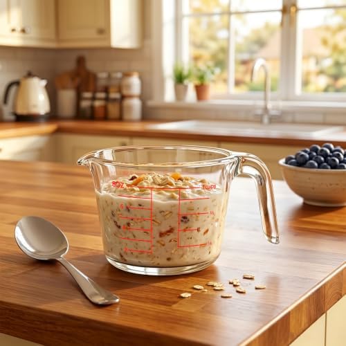 Measuring Cup 1 Cup/250ML Glass liquid Measuring Cups with Lids