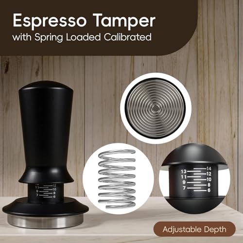 7 Pcs 58mm Espresso Tamper Tools Accessories Kit for Coffee WDT Tool