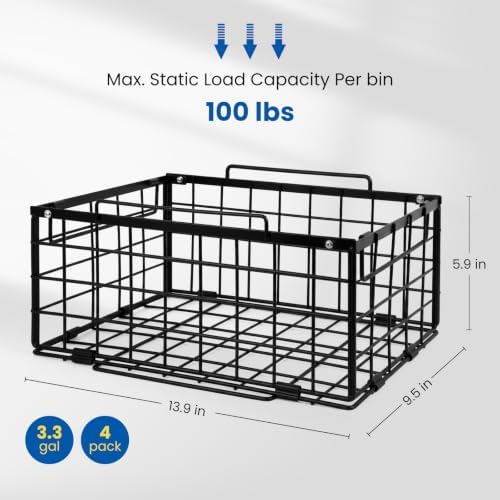 Stackable Metal Freezer Organizer Baskets
