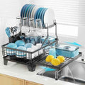 GSlife Large 2 Tier Dish Drying Rack - Expandable Over Sink & Counter