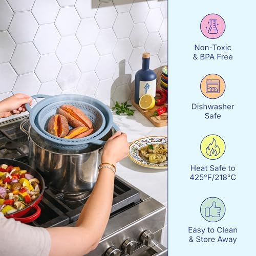 GIR Collapsible Colander, Silicone Strainer & Steamer, BPA-Free