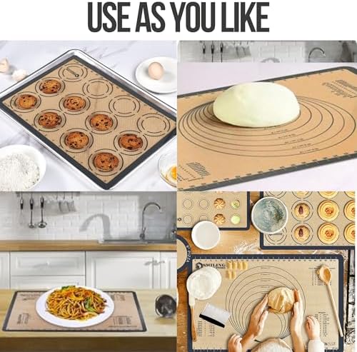 Generic Silicone Baking Mat Set of 6, Gray
