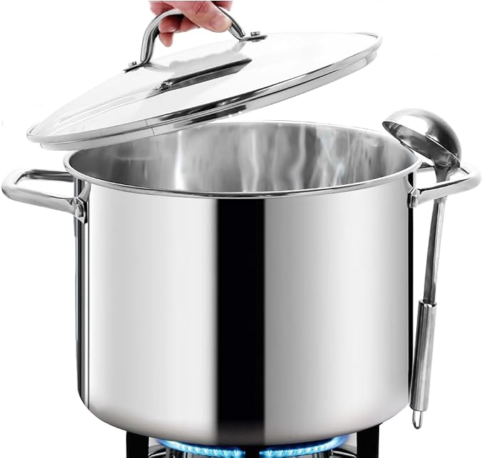 HOMICHEF 12 Quart LARGE Stock Pot by HOMICHEF