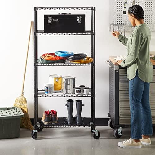 Amazon Basics 5-Shelf Garage Shelving Rack, 30" x 14" x 64.75"