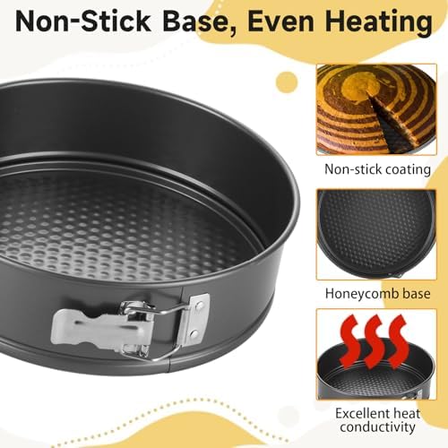 Acrux7 2 Pack 9 Inch Springform Cheesecake Pans with Removable Bottom