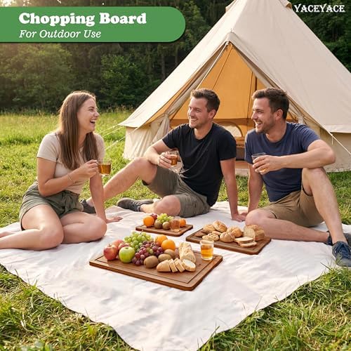 Bamboo Cutting Boards Set, Cutting Boards Set with Juice Groove, Three
