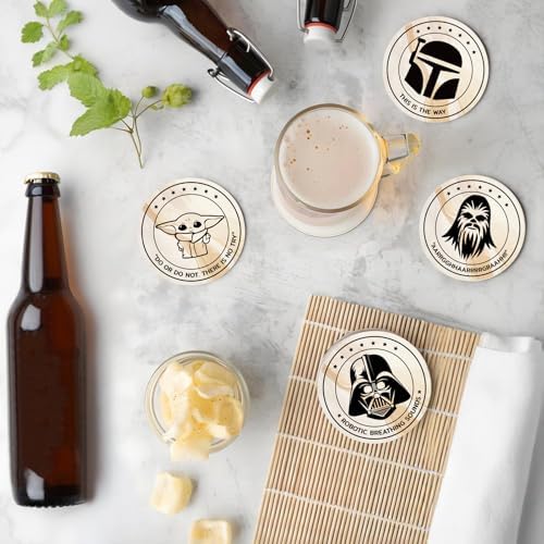 6 PCS Wars Cork Coasters for Drinks, Cork Coasters for Drinks with
