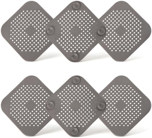 6Pcs Drain Hair Catcher Silicone Drain Cover Sink Strainer Hair