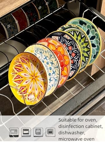 6 inch 4 Pack Cute Bohemian Colorful Ceramic Candy Bowls