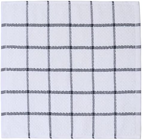 Cotton Dish Towels for Kitchen, Dish Rags, 12 x 12 Inches, 8pc, Grey