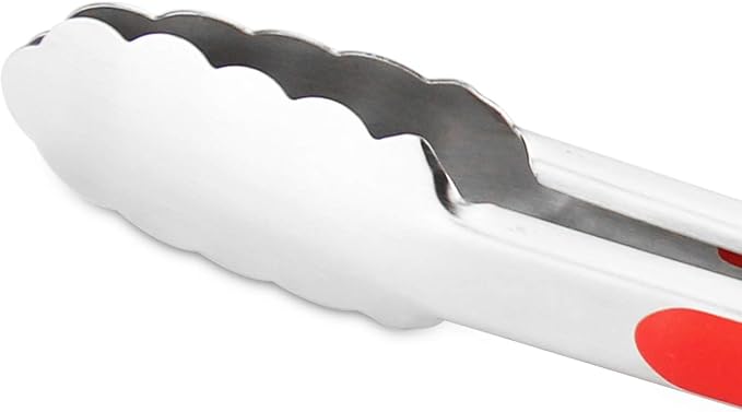 Premium 304 Stainless Steel Tongs Set – 12" Grill Tongs & 9" Cooking Tongs - Image 2