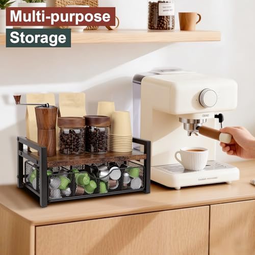Tea Bag Organizer, Tea Bag Holder Organizer with 8-Compartment