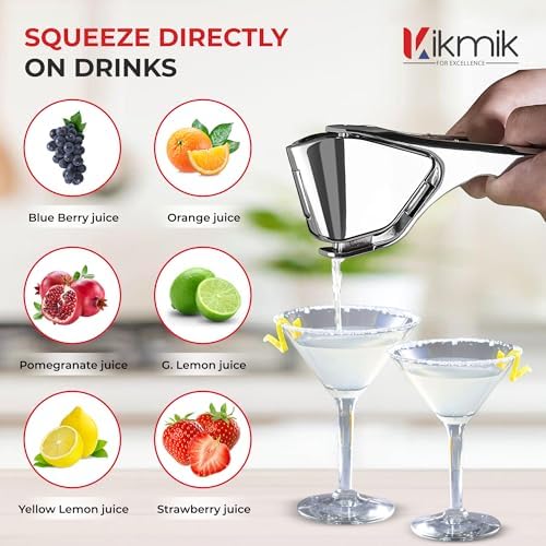 Stainless Steel Foldable Citrus Squeezer, Silver