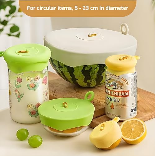 Stretchy Silicone Container Lids, 6-Piece