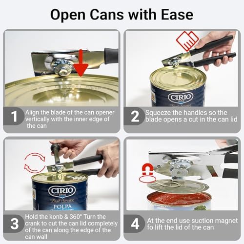 [Upgrade] Commercial Can Opener, Durable All-Steel Construction