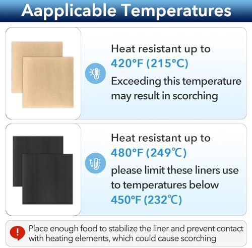 100pcs Air Fryer Paper and 4 pack Air Fryer Liners for Ninja Foodi
