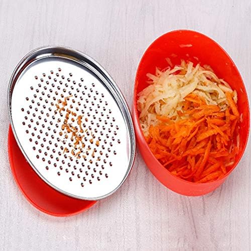 Cheese Grater with Container and Lid, 2 Blade Compact Kitchen Grater