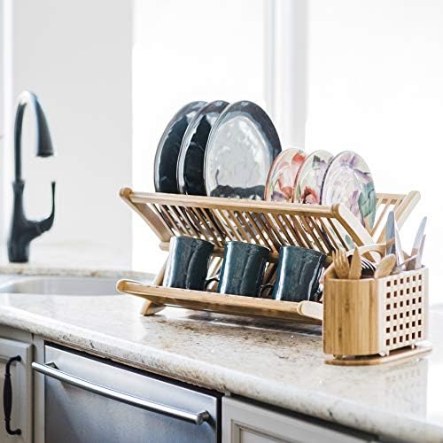 Totally Bamboo "Eco" Utensil, Flatware and Cutlery Drying Caddy for