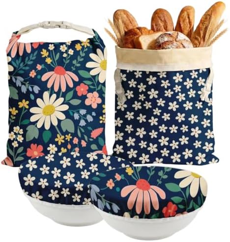 Britimes Reusable Beeswax Bread Bags, XL