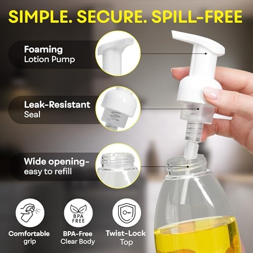 BRIGHTFROM Foaming Soap Dispenser Pump Bottles, BPA Free Empty