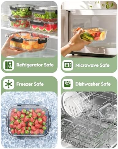 Canfanni 40-Piece Glass Food Storage Containers with Airtight Lids