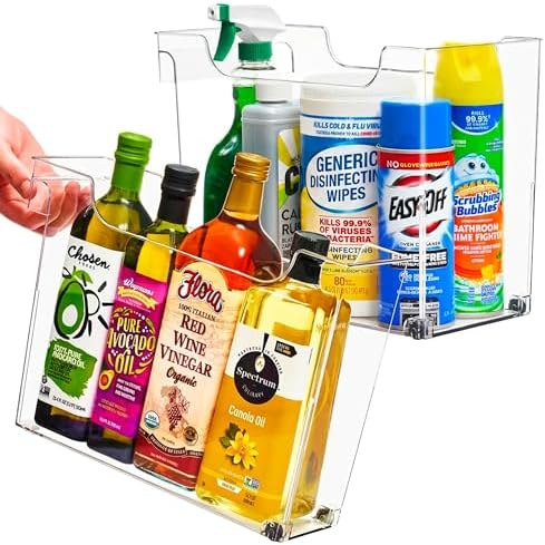 Sorbus Under-Sink Organizer Bins with Wheels & Handles (2 Sizes)