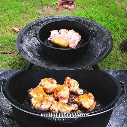 Cast Iron Trivet 2 PCS Set, 8-inch, Meat Rack, Cast Iron Grate for