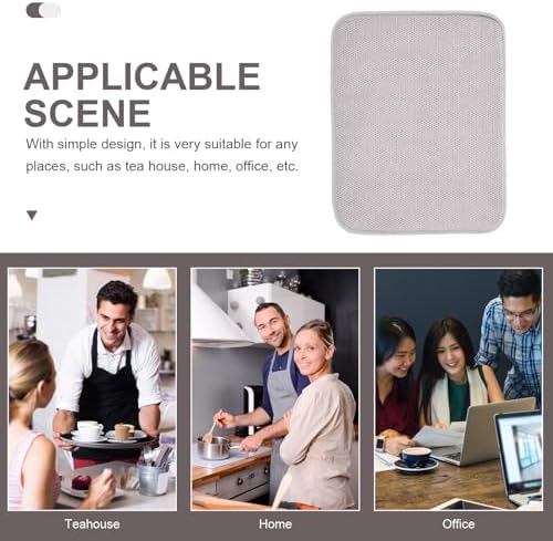 PRETYZOOM 2pcs Dish Drying Mats for Kitchen Countertop, 12"X16" Dish
