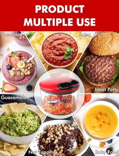 GDL Food Chopper, Vegetable Chopper, Pull String Onion Chopper Dicer