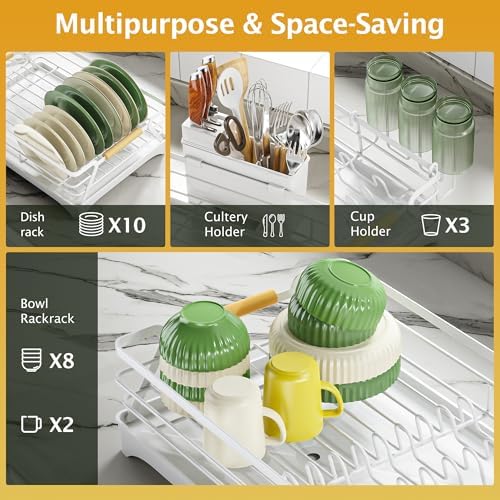 Epicano Dish Drying Rack, White
