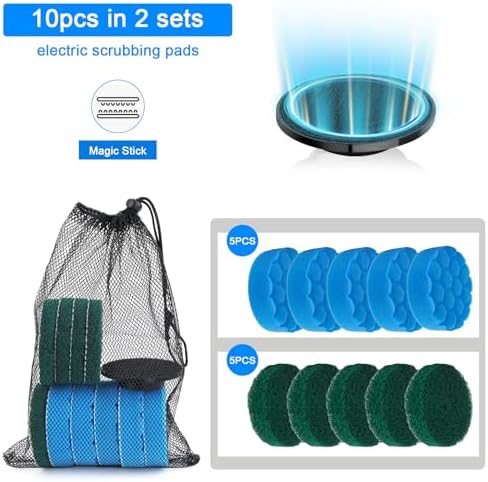 Electric Spin Scrubber Replacement Brush Heads, 10-Piece Set