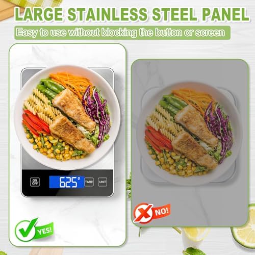 Digital Kitchen Scale, 33lb Food Scale Precisely Measures Grams and