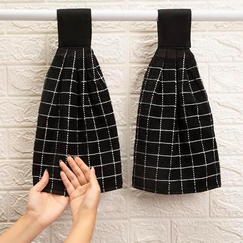 Blue Needles Hanging Kitchen Towels 100% Cotton, Set of 2-9