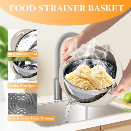 4-1 Colander with Bowl Set, Food Strainers and Colanders, Fruit