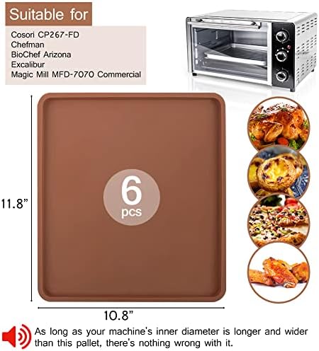 6 Pack Silicone Dehydrator Trays Compatible with Cosori CP267-FD